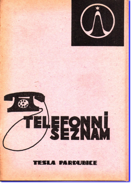 Telefonní seznam Tesla Pardubice 1968